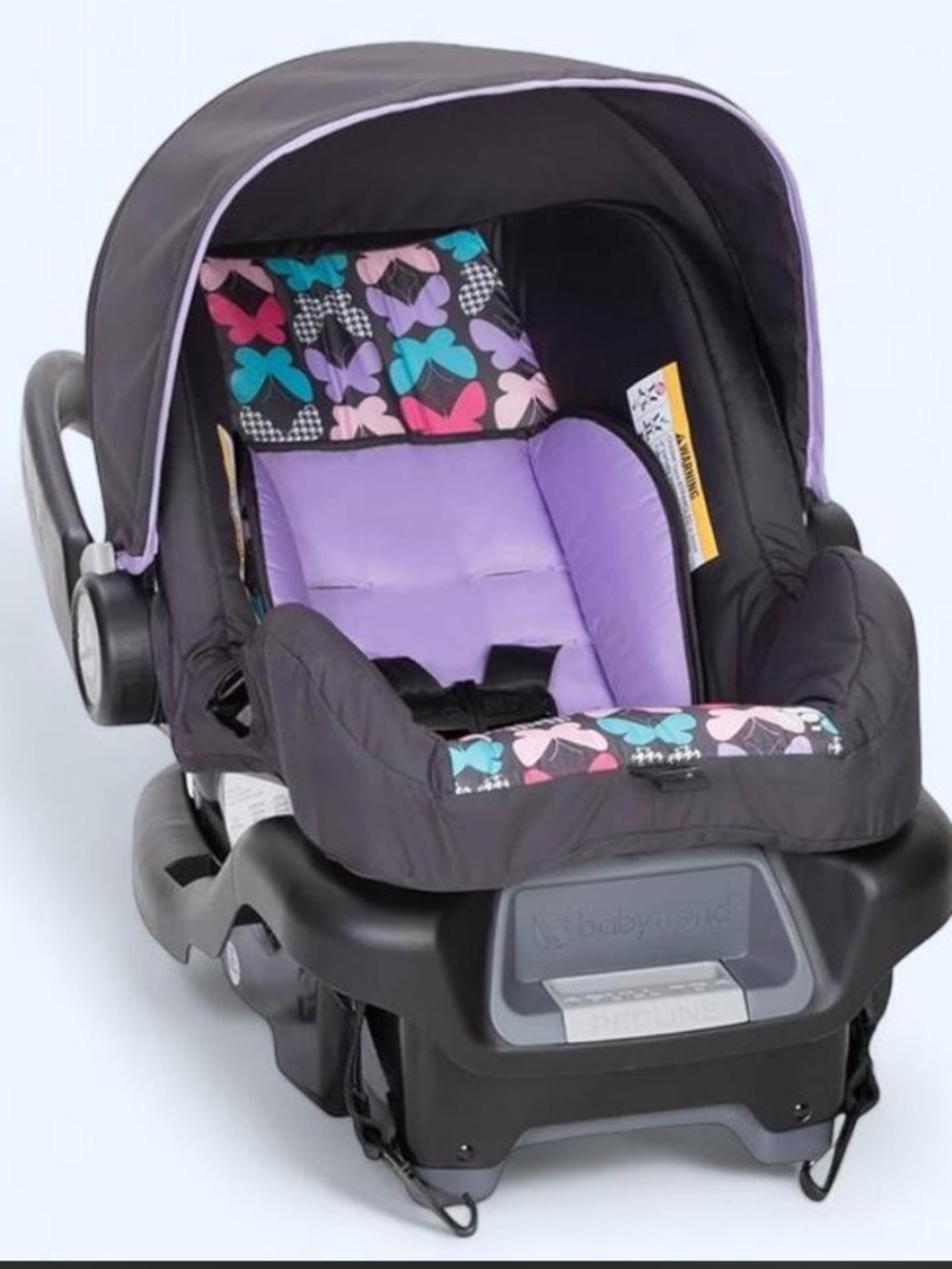 Baby Trend Infant Car Seat - Purple Butterfly Pattern